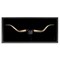 Stupell Industries Bull Horns Shadow Animal Painting Framed Floater Canvas Wall Art